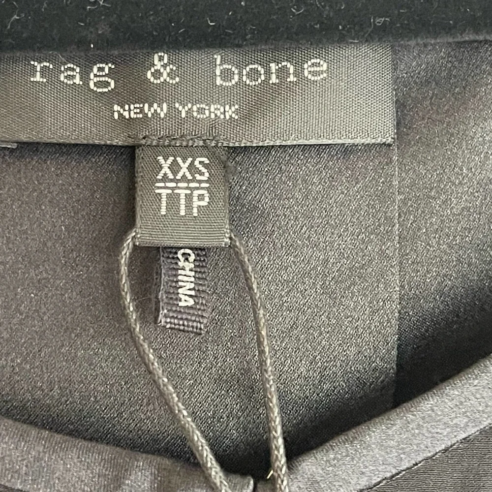 NEW Rag & Bone Lora Silk Blouse Relaxed Fit Top Women's Size XXS - Picture 8 of 10